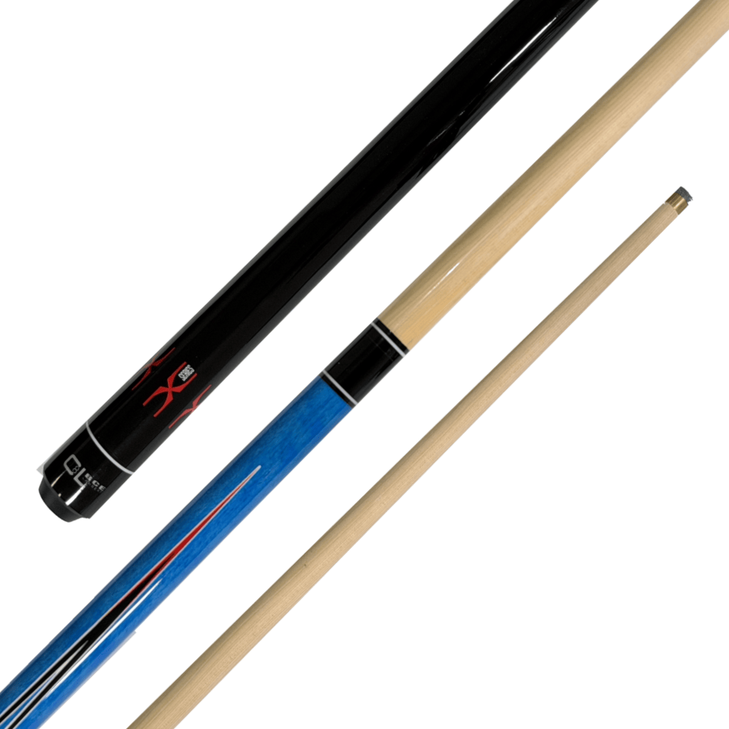 BCE X Series - 2-Piece Maple Cue 57" / 9.5mm / Cobalt Blue Cues