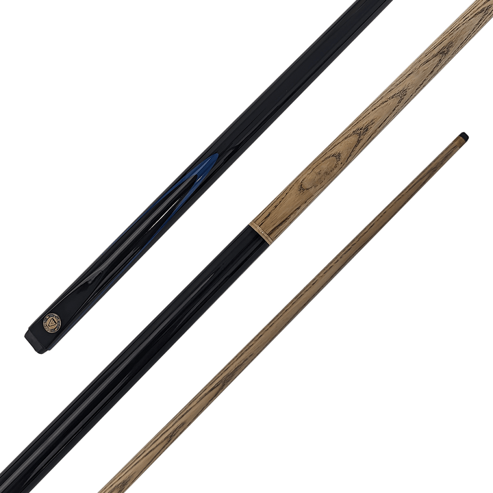 Cue Shark Black Shark - 2-Piece Ash Cue 57" / 9mm Glue On / Blue Cues
