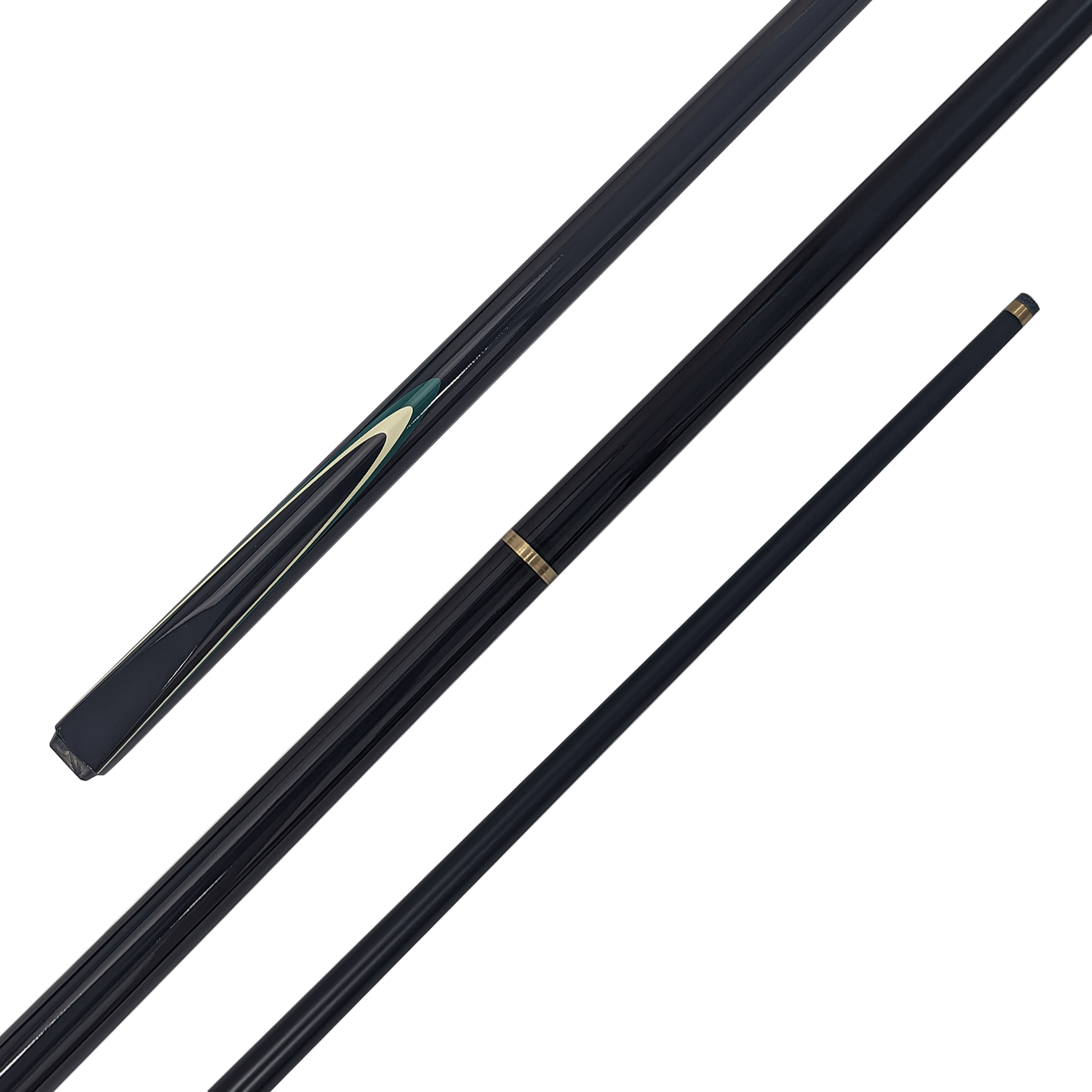 Cuemaster A-Series - Metalic 2-Piece Cue 57" / Black / 9mm Glue On Cues