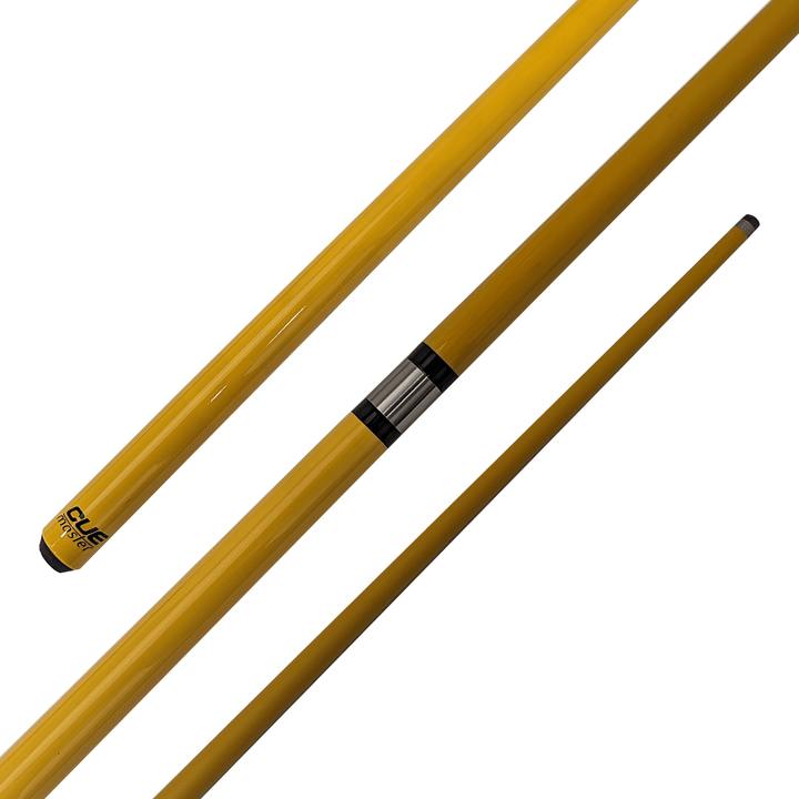 Cuemaster A-Series - Metalic 2-Piece Cue 57" / Yellow / 9mm Glue On Cues