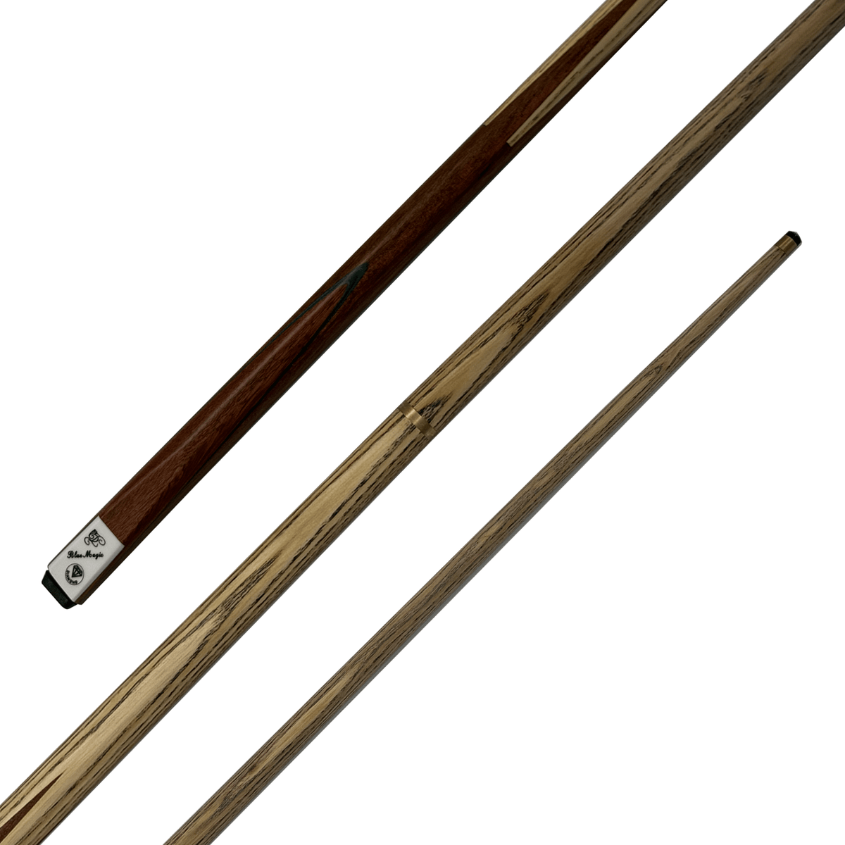 Diamond Blue Magic - 2-Piece Ash Cue 57" / 9.5mm Glue On Cues