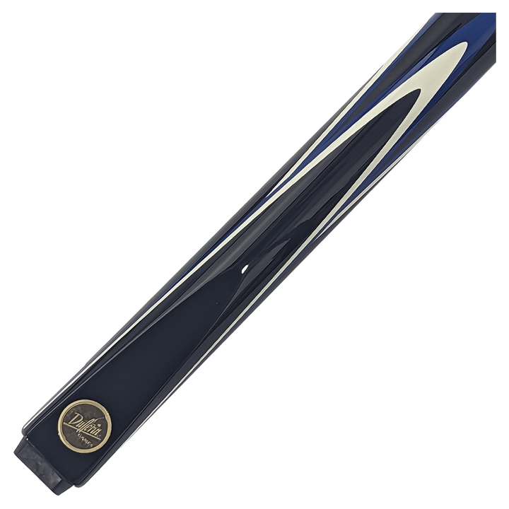Dufferin D12 - 2-Piece Maple Cue 57" / 9mm Glue On / Blue & White Cues