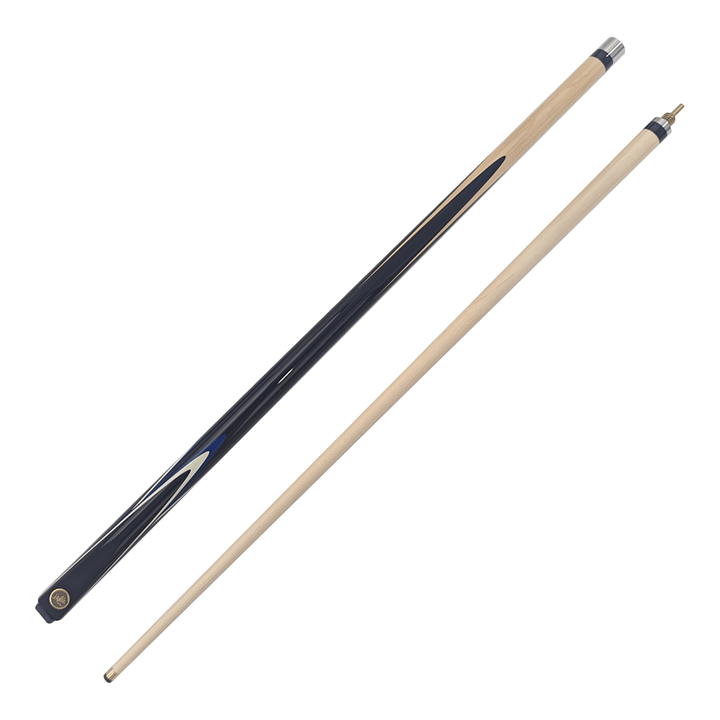 Dufferin D12 - 2-Piece Maple Cue 57" / 9mm Glue On / Blue & White Cues