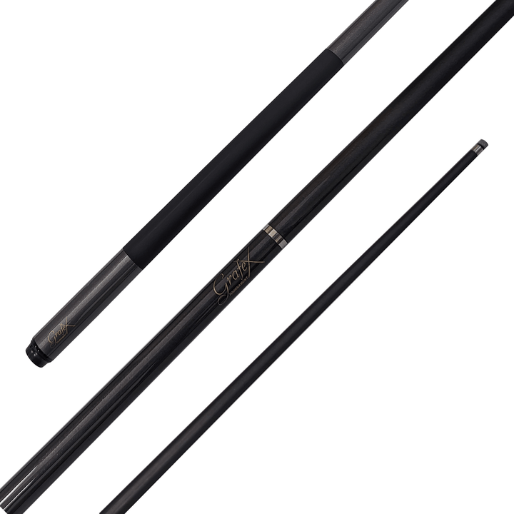 Grafex Tournament - 2-Piece Multi Weight Graphite Cue 58" / 9mm Glue On / Grey Cues