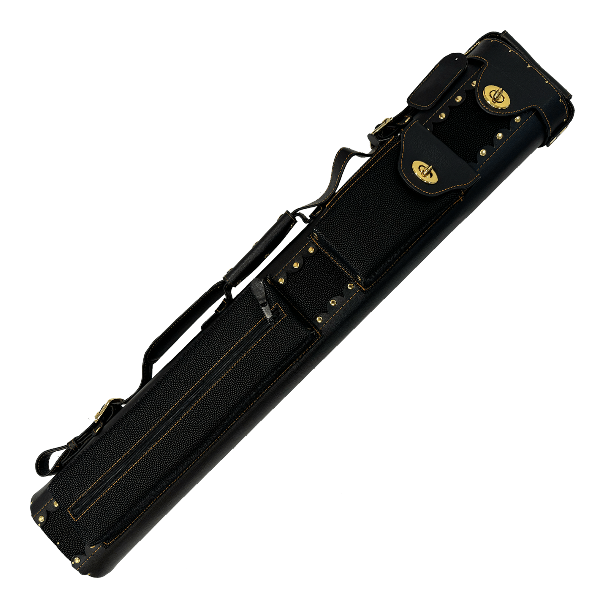 Mitchell 2-Piece Black & Gold Vinyl Heavy Duty Tube Cue Case Cases
