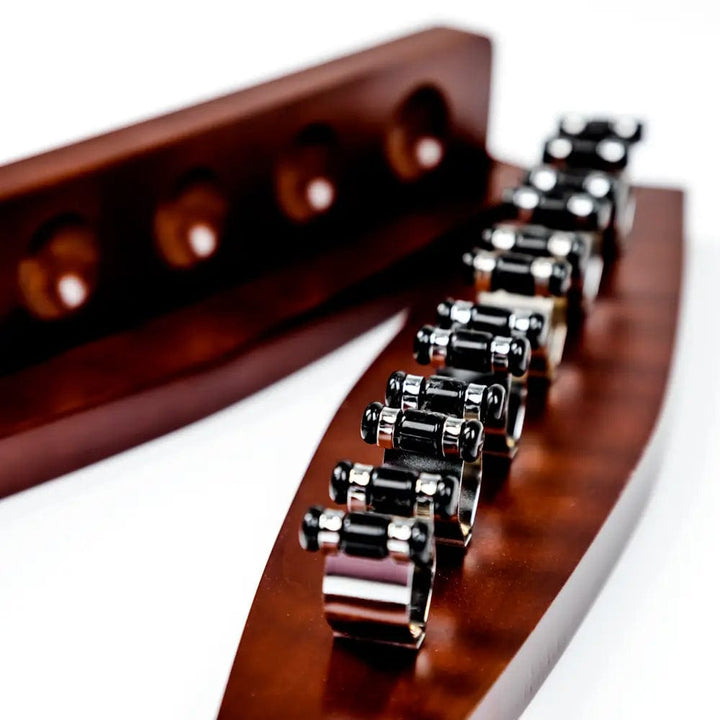 Palko 6 Clip Cue Rack 6 Cue / Teak & Chrome Accessories