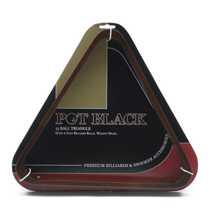 Pot Black 15 Ball Wooden Triangle 2" / Walnut Accessories