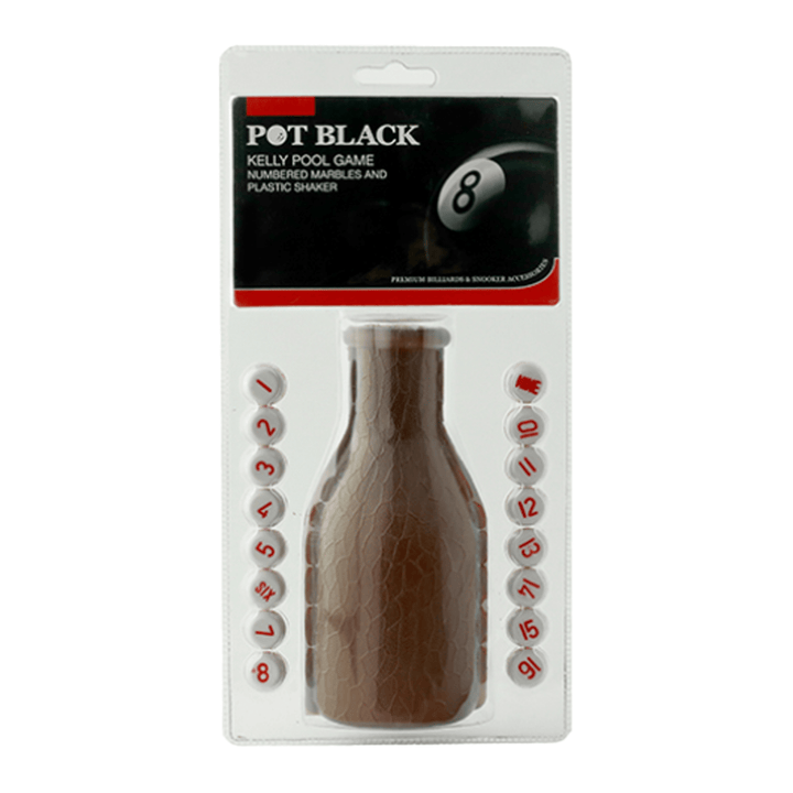 Pot Black Kelly Pool Bottle & Marbles Red & Brown Accessories
