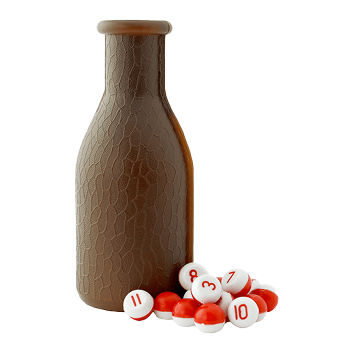 Pot Black Kelly Pool Bottle & Marbles Red & Brown Accessories