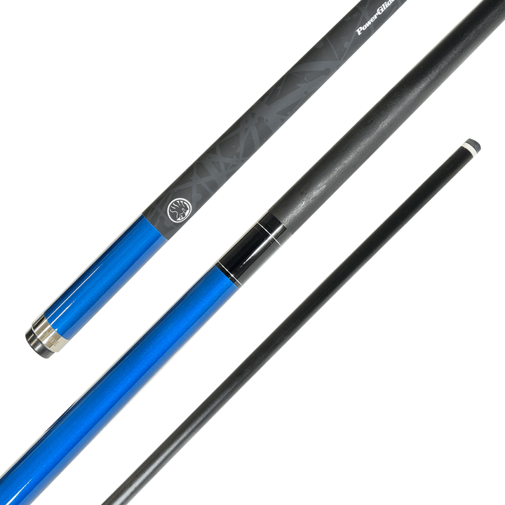 Powerglide Emanate - 2-Piece Carbon Composite Cue 57" / 10mm Glue On / Blue Cues