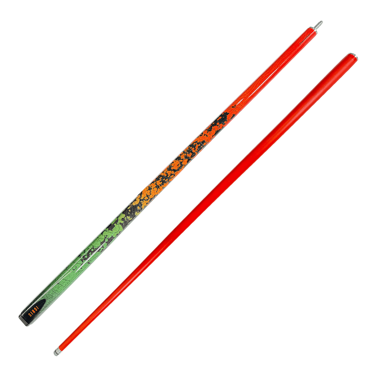 Powerglide Ignis Orange - 2-Piece Carbon Composite Cue 57" / 10mm Glue On / 18oz Cues