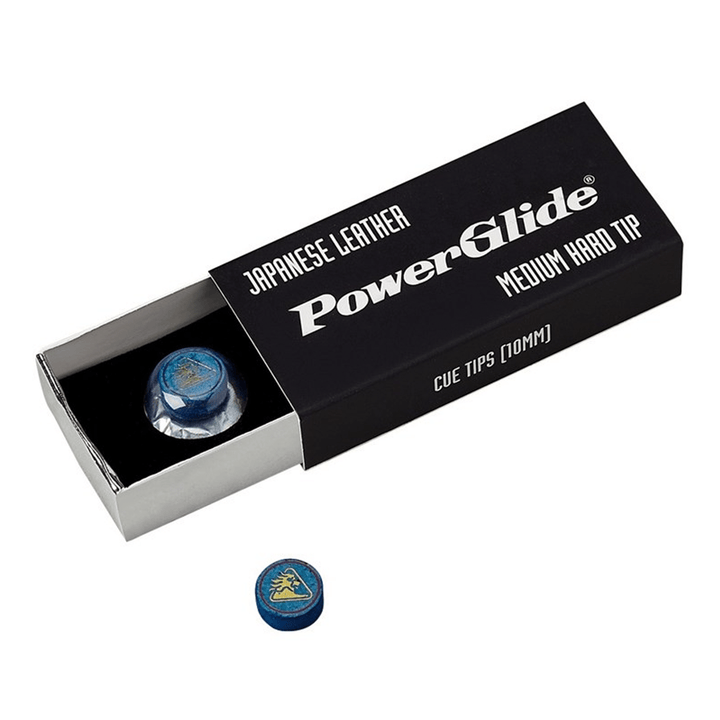 Powerglide Japanese Leather Glue On Cue Tips (2 Pack) 10mm Glue On Accessories