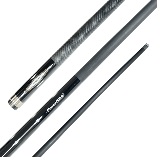Powerglide Luxe - 2-Piece Carbon Composite Cue 57" / 10mm Glue On / Black Cues