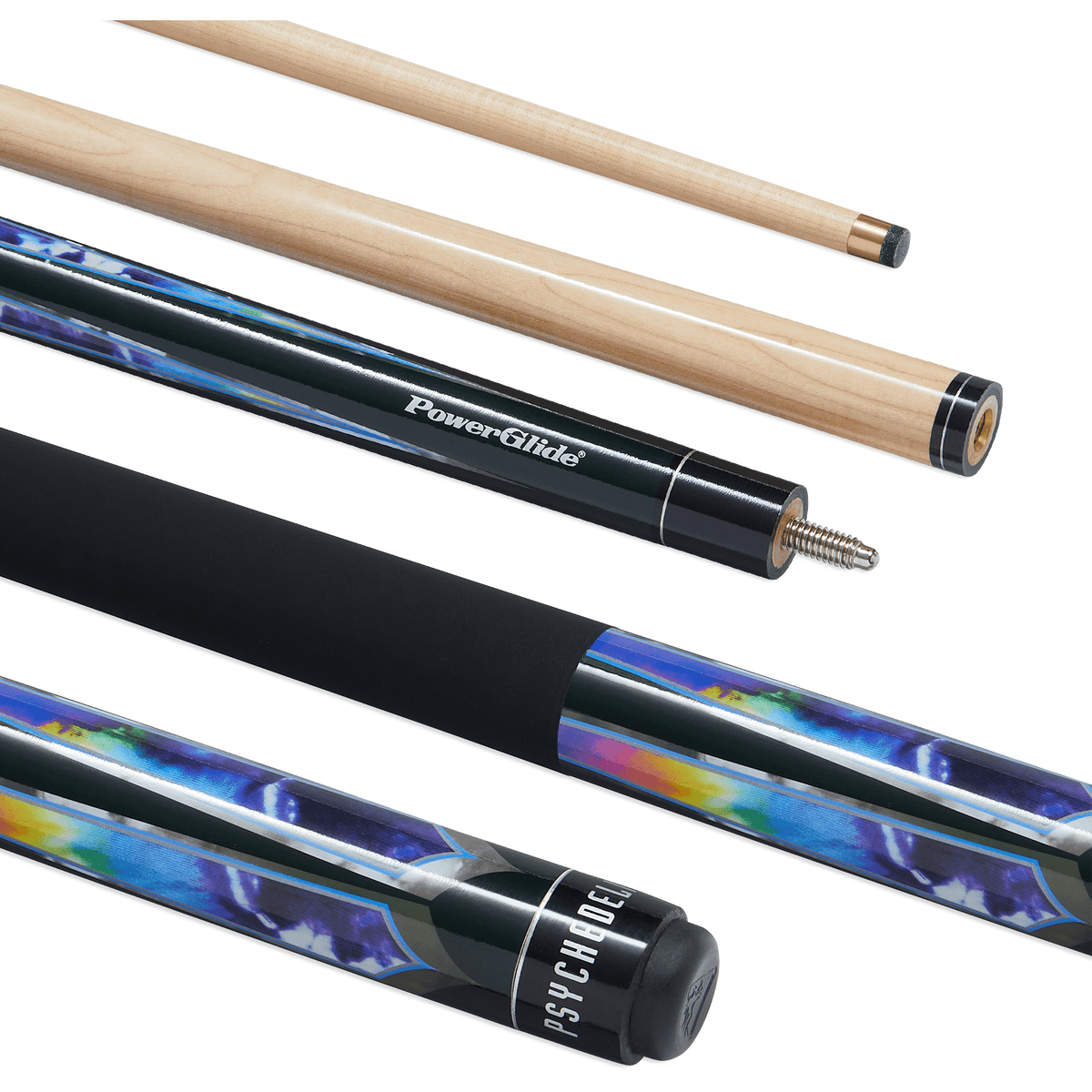 Powerglide Psychedelic - 2-Piece Maple Cue 57" / 10mm Glue On Cues