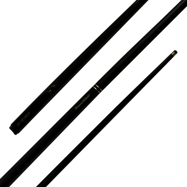 Powerglide Stratus - 2-Piece Graphite Cue 57" / 10mm Glue On / Black Cues