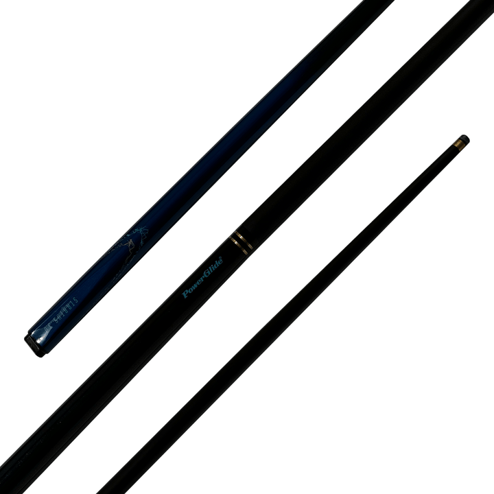 Powerglide Stratus - 2-Piece Graphite Cue 57" / 10mm Glue On / Blue Cues