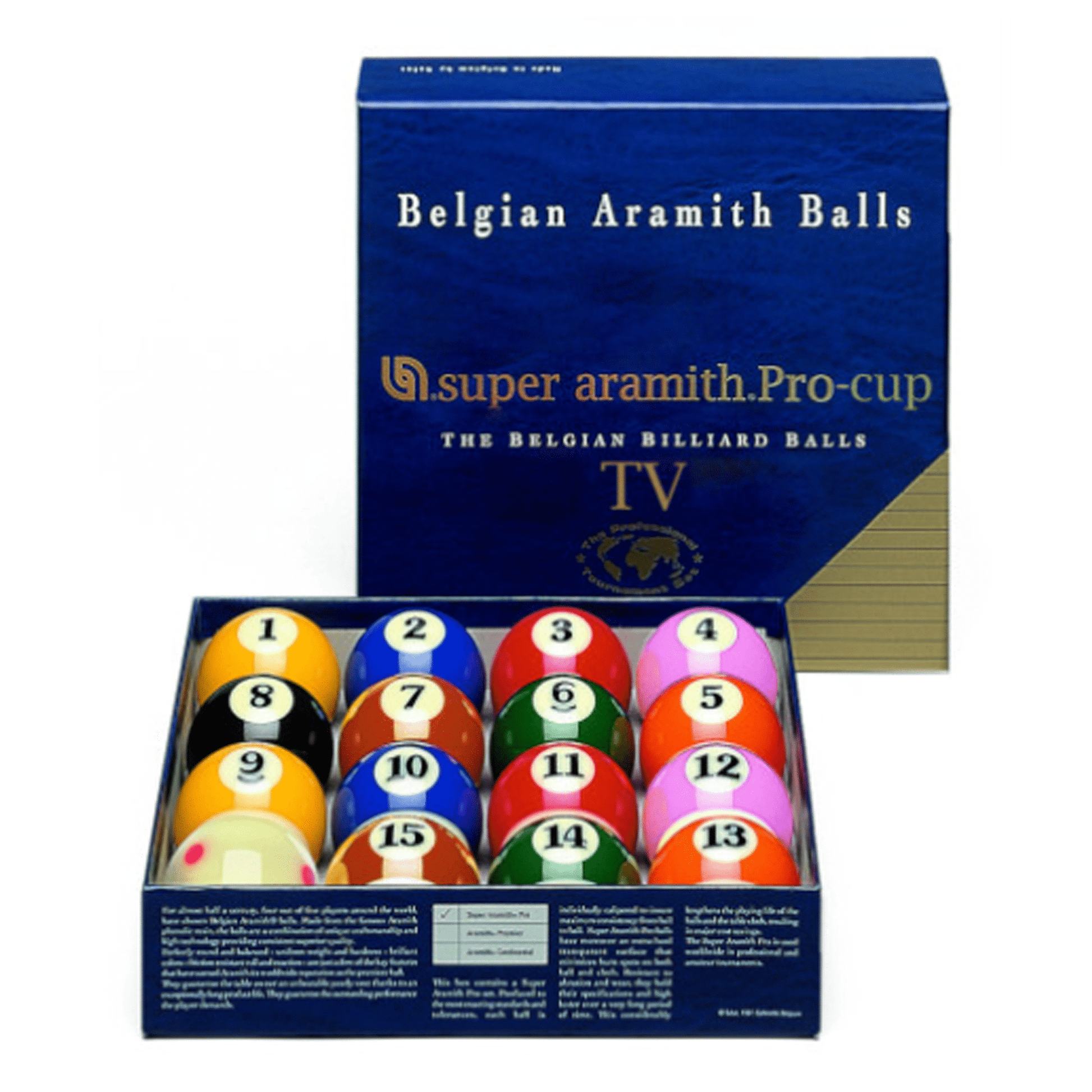 Aramith Pro Cup TV Kelly Pool Balls 2 1/4" Balls